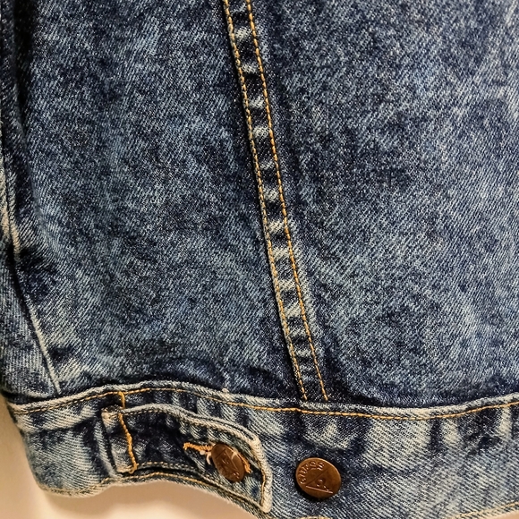 Guess Georges Marciano Blue Classic Jean Jacket Size M Excellent Trucker - Picture 4 of 7